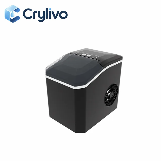 Crylivo Black Compact Transparent Bullet Ice Maker