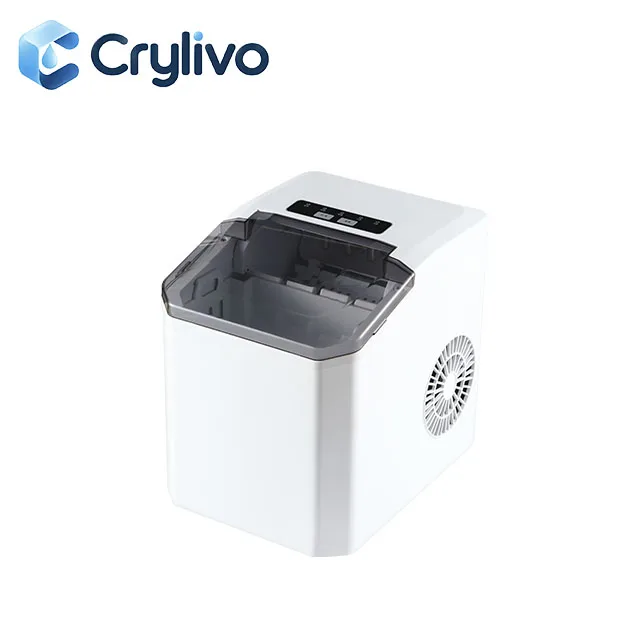 Crylivo Compact Bullet Ice Maker with Metal Housing and Built-in Handle