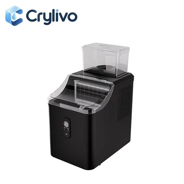 Crylivo Black and White Compact Cube Ice Maker